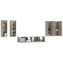 Set de muebles de TV 6 pzas madera contrachapada gris hormigón de vidaXL, Muebles TV - Ref: Foro24-3114345, Precio: 293,20 €,...