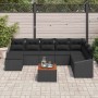 Conjunto de sofá de jardín con cojín 9 pcs Negro Poliratán en Sofás de exterior | Comprar online en Foru.es