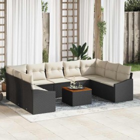 Conjunto de sofás de jardín 10 pcs Negro ratán sintético en Sofás de exterior | Comprar online en Foru.es