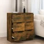 Aparadores 2 uds madera contrachapada roble ahumado 30x30x70 cm de vidaXL, Aparadores - Ref: Foro24-817013, Precio: 76,46 €, ...