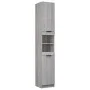 Sonoma grau Sperrholz Badezimmerschrank 32x34x188,5 cm von vidaXL, Schließfächer und Lagerschränke - Ref: Foro24-817070, Prei...