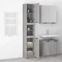 Sonoma grau Sperrholz Badezimmerschrank 32x34x188,5 cm von vidaXL, Schließfächer und Lagerschränke - Ref: Foro24-817070, Prei...