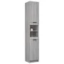 Sonoma grau Sperrholz Badezimmerschrank 32x34x188,5 cm von vidaXL, Schließfächer und Lagerschränke - Ref: Foro24-817070, Prei...