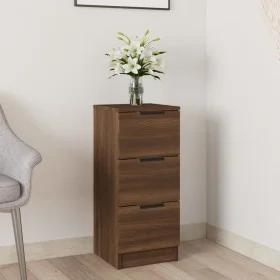 Aparador madera contrachapada color marrón roble 30x30x70 cm de vidaXL, Aparadores - Ref: Foro24-817016, Precio: 61,12 €, Des...
