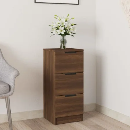 Aparador madera contrachapada color marrón roble 30x30x70 cm de vidaXL, Aparadores - Ref: Foro24-817016, Precio: 61,12 €, Des...