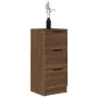Aparador madera contrachapada color marrón roble 30x30x70 cm de vidaXL, Aparadores - Ref: Foro24-817016, Precio: 61,12 €, Des...