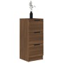 Aparador madera contrachapada color marrón roble 30x30x70 cm de vidaXL, Aparadores - Ref: Foro24-817016, Precio: 62,33 €, Des...