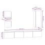 Set de muebles para TV 5 piezas madera contrachapada negro de vidaXL, Muebles TV - Ref: Foro24-3114439, Precio: 185,52 €, Des...