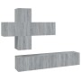 Set de muebles de TV 7 pzas madera contrachapada gris sonoma de vidaXL, Muebles TV - Ref: Foro24-3114508, Precio: 180,60 €, D...