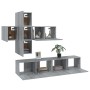 Set de muebles de TV 7 pzas madera contrachapada gris sonoma de vidaXL, Muebles TV - Ref: Foro24-3114508, Precio: 180,60 €, D...