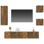 Set de muebles de TV 5 pzas madera contrachapada roble ahumado de vidaXL, Muebles TV - Ref: Foro24-3114443, Precio: 126,83 €,...