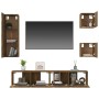 Set de muebles de TV 5 pzas madera contrachapada roble ahumado de vidaXL, Muebles TV - Ref: Foro24-3114443, Precio: 126,83 €,...