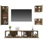 Set de muebles de TV 5 pzas madera contrachapada roble ahumado de vidaXL, Muebles TV - Ref: Foro24-3114443, Precio: 124,17 €,...