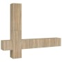 Set de muebles para TV 5 pzas madera contrachapada roble Sonoma de vidaXL, Muebles TV - Ref: Foro24-3114248, Precio: 177,86 €...