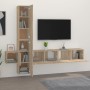 Set de muebles para TV 5 pzas madera contrachapada roble Sonoma de vidaXL, Muebles TV - Ref: Foro24-3114248, Precio: 177,86 €...