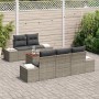 Conjunto de sofás de jardín 6 pcs Gris ratán sintético en Sofás de exterior | Comprar online en Foru.es