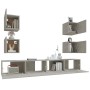 Set de muebles de TV 6 pzas madera contrachapada gris hormigón de vidaXL, Muebles TV - Ref: Foro24-3114265, Precio: 172,63 €,...
