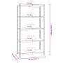 Estantería resistente 5 niveles madera contrachapada acero gris de vidaXL, Estanterías industriales - Ref: Foro24-152879, Pre...