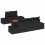 Conjunto de sofás de jardín 6 pcs Negro ratán sintético en Sofás de exterior | Comprar online en Foru.es