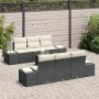 Conjunto de sofás de jardín 7 pcs Negro ratán sintético en Sofás de exterior | Comprar online en Foru.es