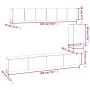 Set de muebles para TV 6 pzas madera contrachapada roble sonoma de vidaXL, Muebles TV - Ref: Foro24-3114616, Precio: 214,69 €...