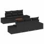 Conjunto de sofás de jardín 7 pcs Negro ratán sintético en Sofás de exterior | Comprar online en Foru.es