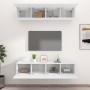 Muebles para TV 4 uds madera contrachapada blanco 80x30x30 cm de vidaXL, Muebles TV - Ref: Foro24-3114182, Precio: 219,97 €, ...