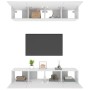 Muebles para TV 4 uds madera contrachapada blanco 80x30x30 cm de vidaXL, Muebles TV - Ref: Foro24-3114182, Precio: 219,97 €, ...