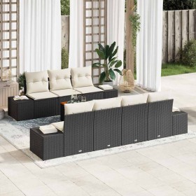 Conjunto de sofás de jardín 8 pcs Negro ratán sintético en Sofás de exterior | Comprar online en Foru.es
