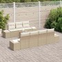Conjunto de sofás de jardín 8 pcs Beige ratán sintético en Sofás de exterior | Comprar online en Foru.es