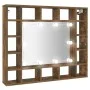 Mueble con espejo y LED color roble ahumado 91x15x76,5 cm de vidaXL, Tocadores de baño - Ref: Foro24-820448, Precio: 77,48 €,...