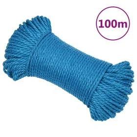 Cuerda de trabajo polipropileno azul 3 mm 100 m de vidaXL, Sogas y cuerdas metálicas - Ref: Foro24-152959, Precio: 12,72 €, D...