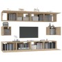 Set de muebles para TV 6 pzas madera contrachapada roble sonoma de vidaXL, Muebles TV - Ref: Foro24-3114368, Precio: 231,06 €...