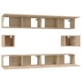 Set de muebles para TV 6 pzas madera contrachapada roble sonoma de vidaXL, Muebles TV - Ref: Foro24-3114368, Precio: 231,06 €...