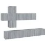 Set de muebles para TV 7 pzas madera contrachapada gris Sonoma de vidaXL, Muebles TV - Ref: Foro24-3114524, Precio: 204,71 €,...