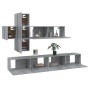 Set de muebles para TV 7 pzas madera contrachapada gris Sonoma de vidaXL, Muebles TV - Ref: Foro24-3114524, Precio: 207,42 €,...