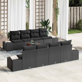 Conjunto de sofás de jardín 9 pcs Negro ratán sintético en Sofás de exterior | Comprar online en Foru.es
