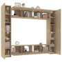 Set de muebles para TV 8 pzas madera contrachapada roble Sonoma de vidaXL, Muebles TV - Ref: Foro24-3114232, Precio: 364,51 €...