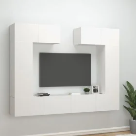 Set de muebles para TV 6 piezas madera contrachapada blanco de vidaXL, Muebles TV - Ref: Foro24-3114462, Precio: 322,88 €, De...