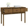 Mesa consola de madera maciza de pino marrón miel 114x40x75 cm de vidaXL, Mesas auxiliares - Ref: Foro24-821757, Precio: 86,1...
