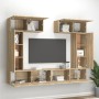 Set de muebles para TV 6 pzas madera contrachapada roble sonoma de vidaXL, Muebles TV - Ref: Foro24-3114464, Precio: 252,62 €...