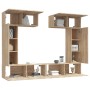 Set de muebles para TV 6 pzas madera contrachapada roble sonoma de vidaXL, Muebles TV - Ref: Foro24-3114464, Precio: 252,62 €...
