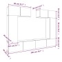 Set de muebles para TV 6 pzas madera contrachapada roble sonoma de vidaXL, Muebles TV - Ref: Foro24-3114464, Precio: 252,62 €...