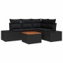 Conjunto de sofás de jardín 5 pcs Negro ratán sintético en Sofás de exterior | Comprar online en Foru.es