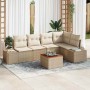 Conjunto de sofás de jardín 6 pcs Beige ratán sintético en Sofás de exterior | Comprar online en Foru.es