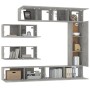 Set de muebles de TV 7 pzas madera contrachapada gris hormigón de vidaXL, Muebles TV - Ref: Foro24-3114561, Precio: 292,07 €,...