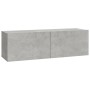 Set de muebles de TV 7 pzas madera contrachapada gris hormigón de vidaXL, Muebles TV - Ref: Foro24-3114561, Precio: 292,07 €,...
