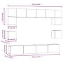Set de muebles de TV 8 pzas madera contrachapada gris hormigón de vidaXL, Muebles TV - Ref: Foro24-3114417, Precio: 275,40 €,...