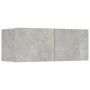 Muebles TV 4 uds madera contrachapada gris hormigón 80x30x30 cm de vidaXL, Muebles TV - Ref: Foro24-3114185, Precio: 157,58 €...