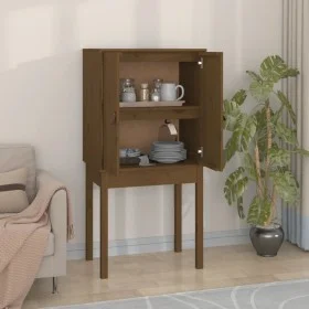 Aparador alto madera maciza de pino marrón miel 60x40x120 cm de vidaXL, Aparadores - Ref: Foro24-821747, Precio: 87,74 €, Des...